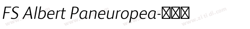 FS Albert Paneuropea字体转换
